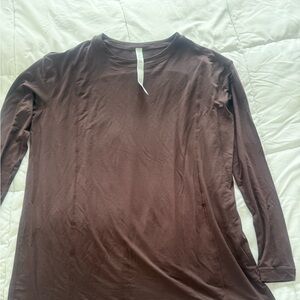 Lululemon dark brown long sleeve tunic shirt